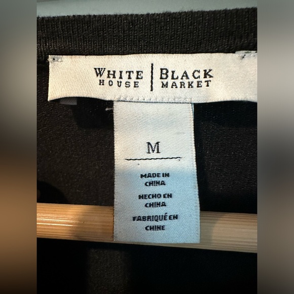 WHBM Black Cardigan w/ Metallic Buttons Size M - Picture 2 of 4